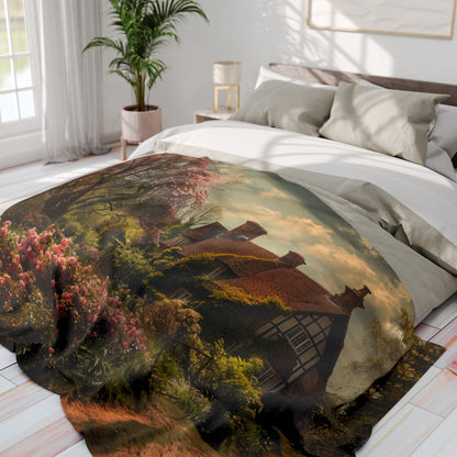 English Springtime 2 Arctic Fleece Blanket - UK, USA