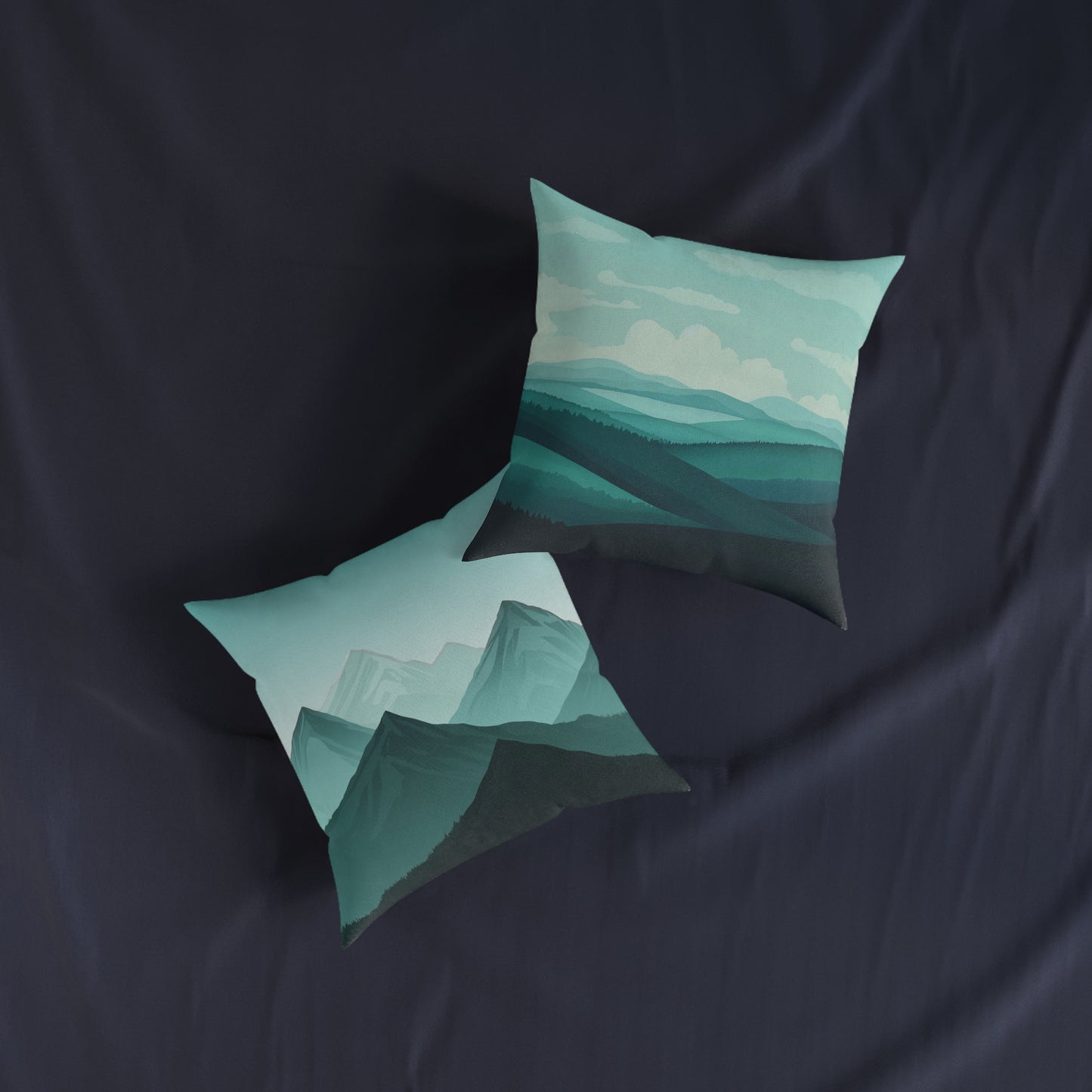 Blue Day - Square Pillow - UK