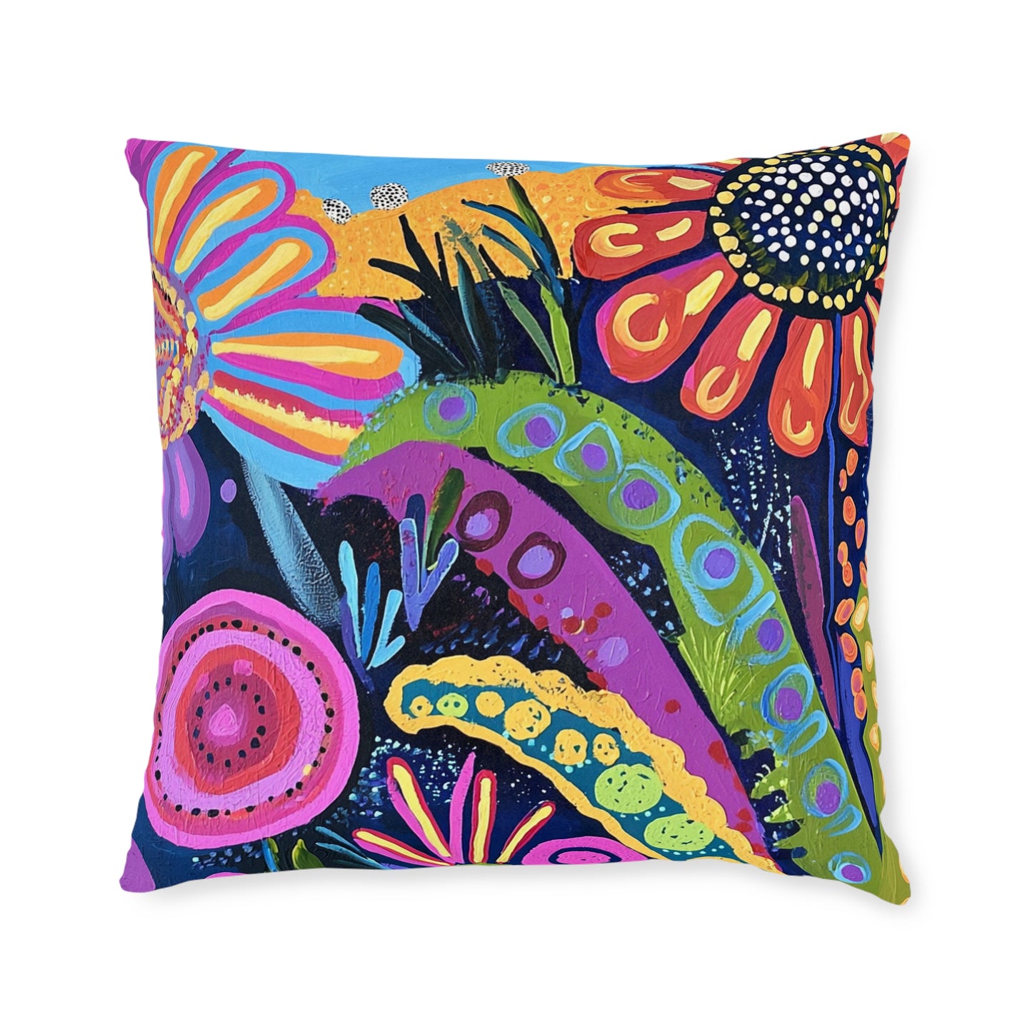 Traditional Aboriginal 2 - Square Pillow - UK