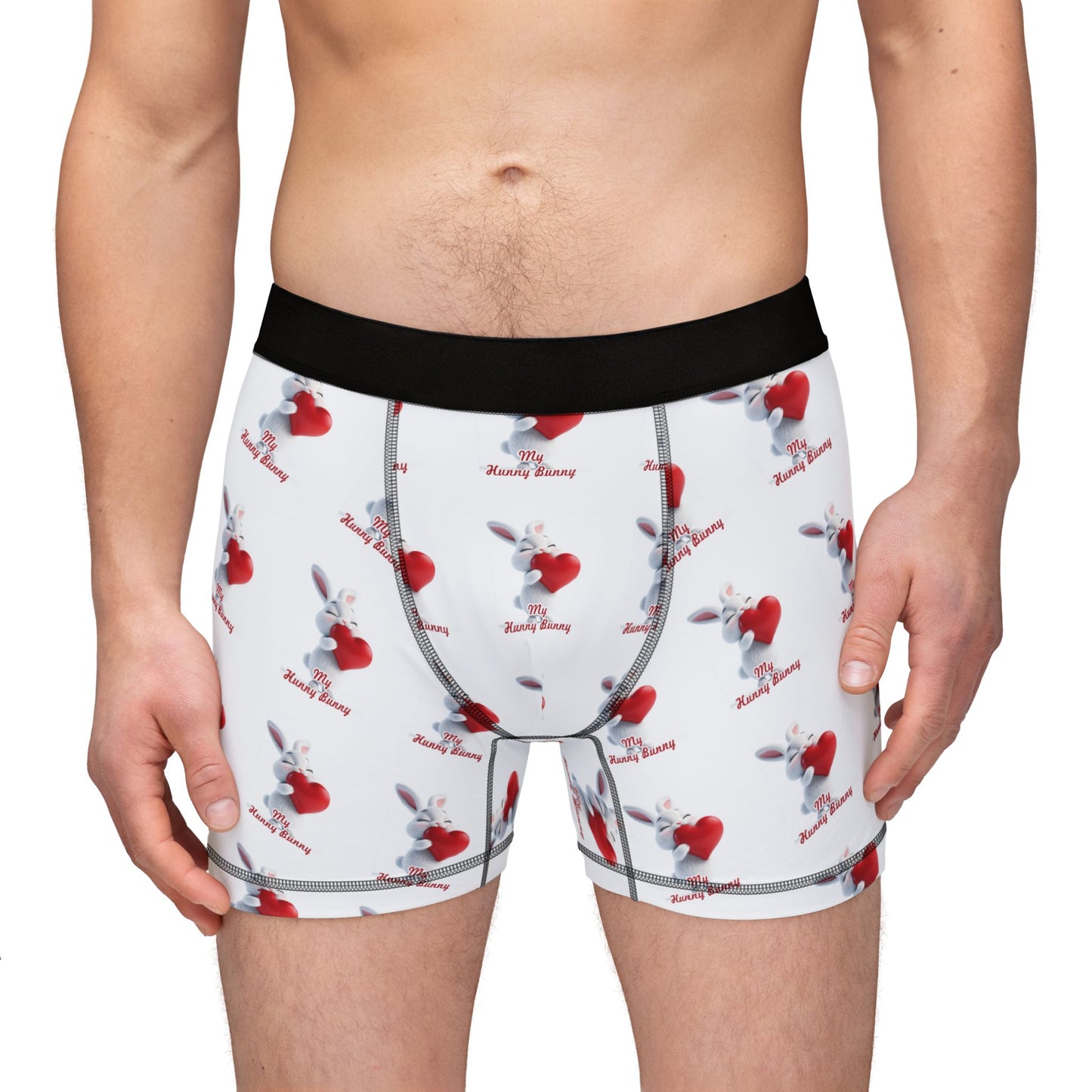 Love Bunny Men's Boxers - Fun Valentine's Day Underwear USA