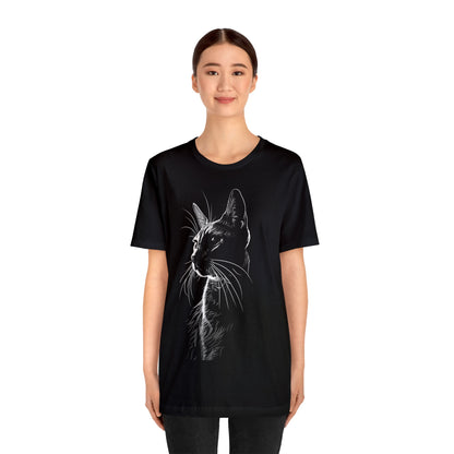 Cat Silhouette #5 - Unisex Jersey Short Sleeve Tee