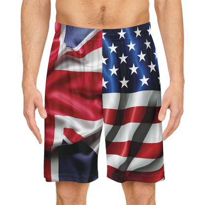 UK and USA United - Basketball Shorts - USA