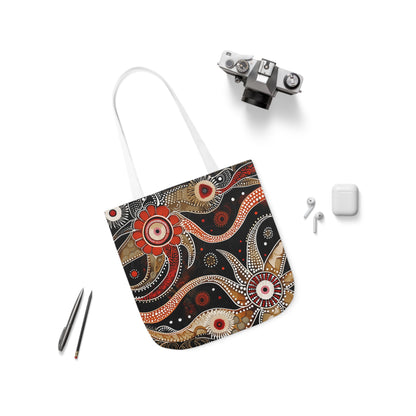 Native Australian Art #1 - Polyester Canvas Tote Bag (AOP)
