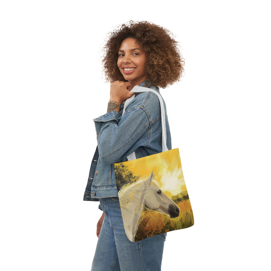 Horse #3 Polyester Canvas Tote Bag (AOP)