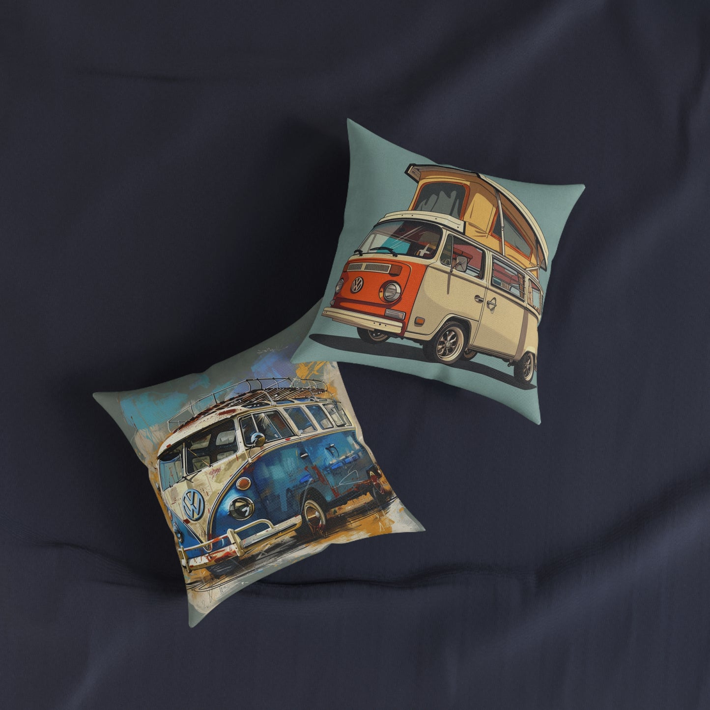 Surf Wagon 2  - Square Pillow - UK