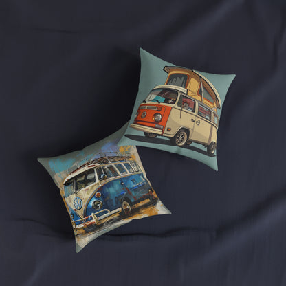 Surf Wagon 2  - Square Pillow - UK