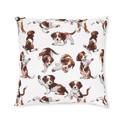 Puppy At Play - Square Pillow - UK