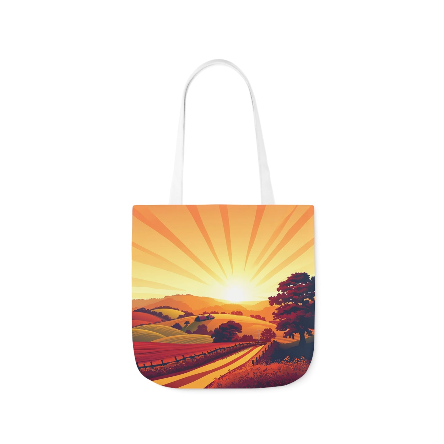 Sunset In The Countryside #1 - Polyester Canvas Tote Bag (AOP)