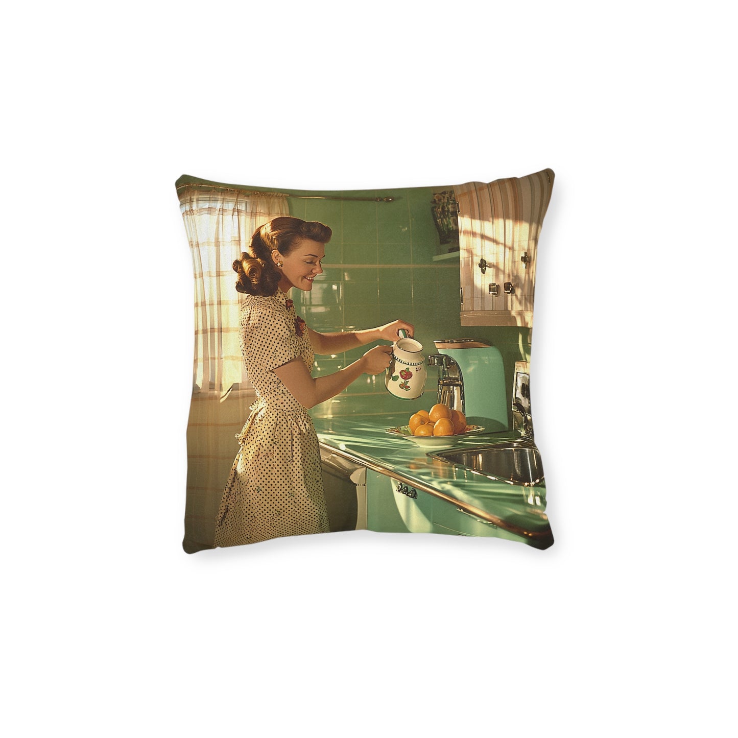 1950s Americana 2 - Square Pillow - UK