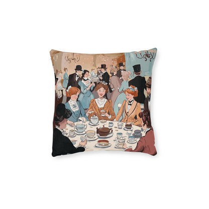 Ladies That Lunch (Vintage Tea Party) - Square Cushion - UK