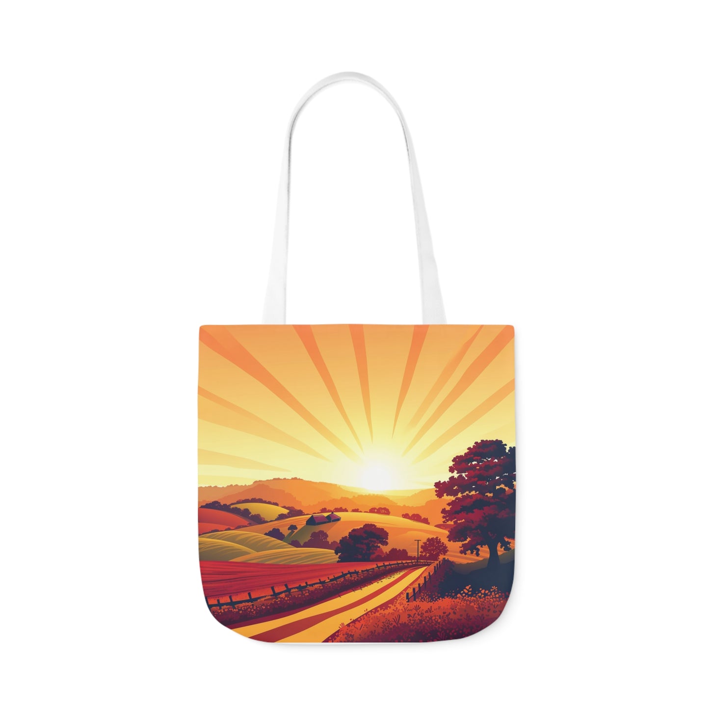 Sunset In The Countryside #1 - Polyester Canvas Tote Bag (AOP)