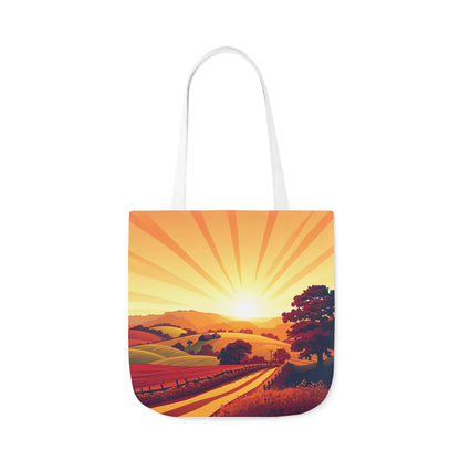 Sunset In The Countryside #1 - Polyester Canvas Tote Bag (AOP)
