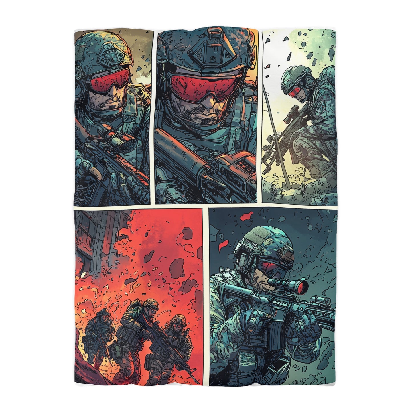 Navy SEALS Comic Book Cover - Microfiber Duvet Cover USA and UK