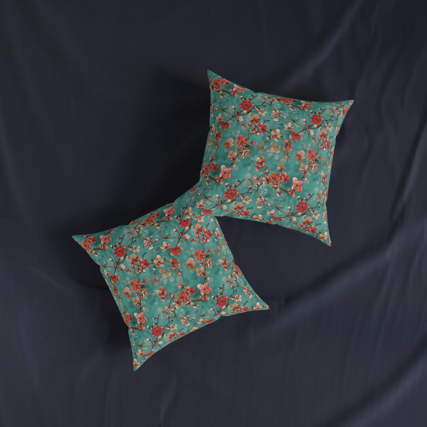 Turquoise Chinoiseries - Square Pillow - UK
