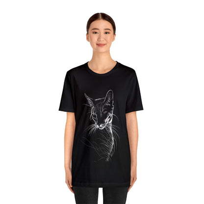 Cat Silhouette #3 - Unisex Jersey Short Sleeve Tee