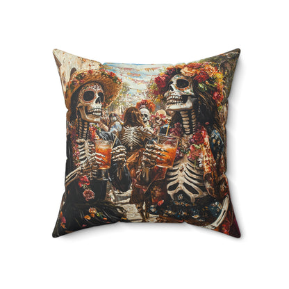 Vibrant Day of the Dead 2 - Decorative Pillow - USA
