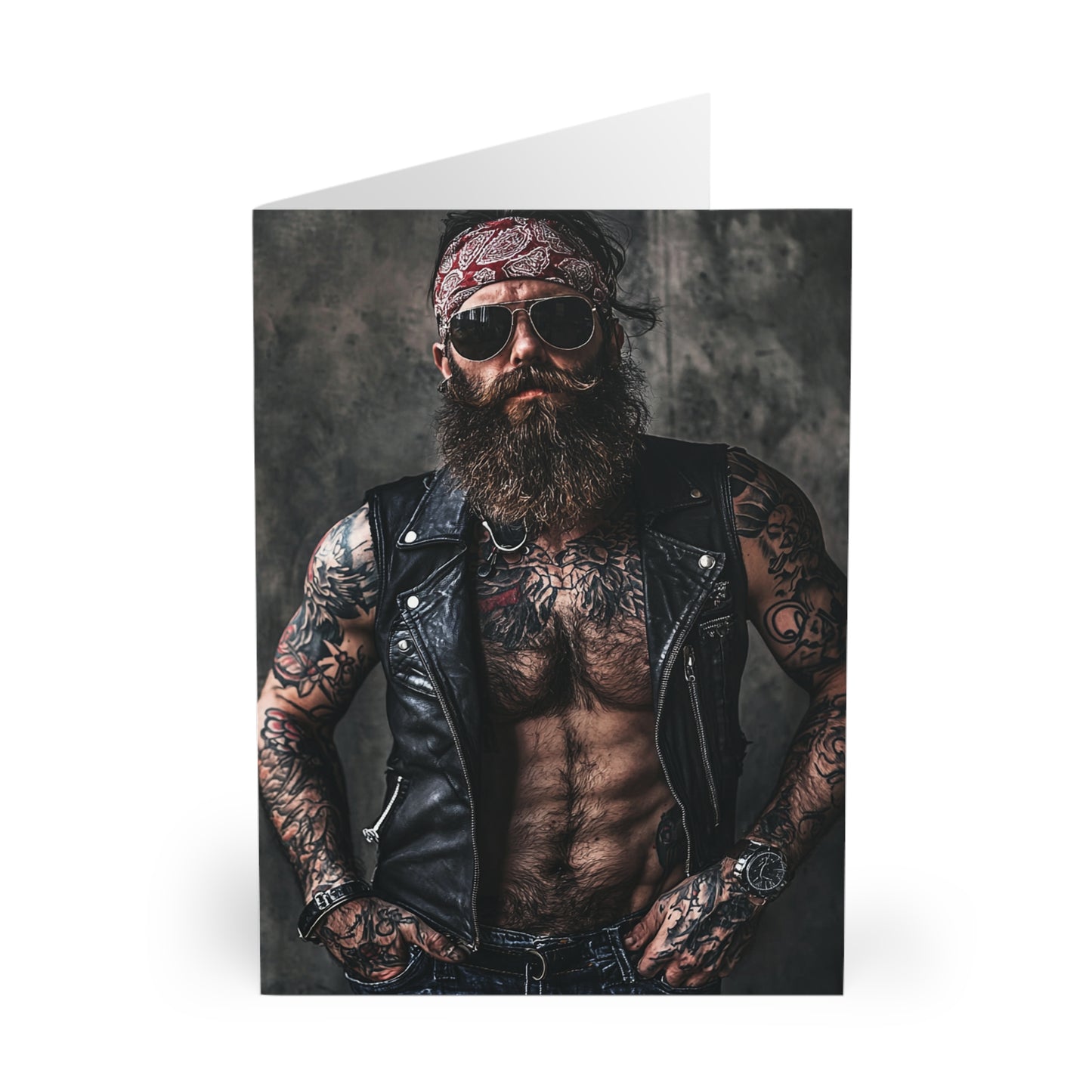 Dirty Biker Dude - Blank Card (5 Pack) UK