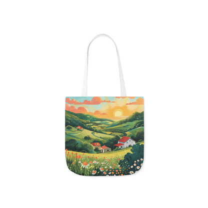 Sunrise In The Countryside #1 - Polyester Canvas Tote Bag (AOP)
