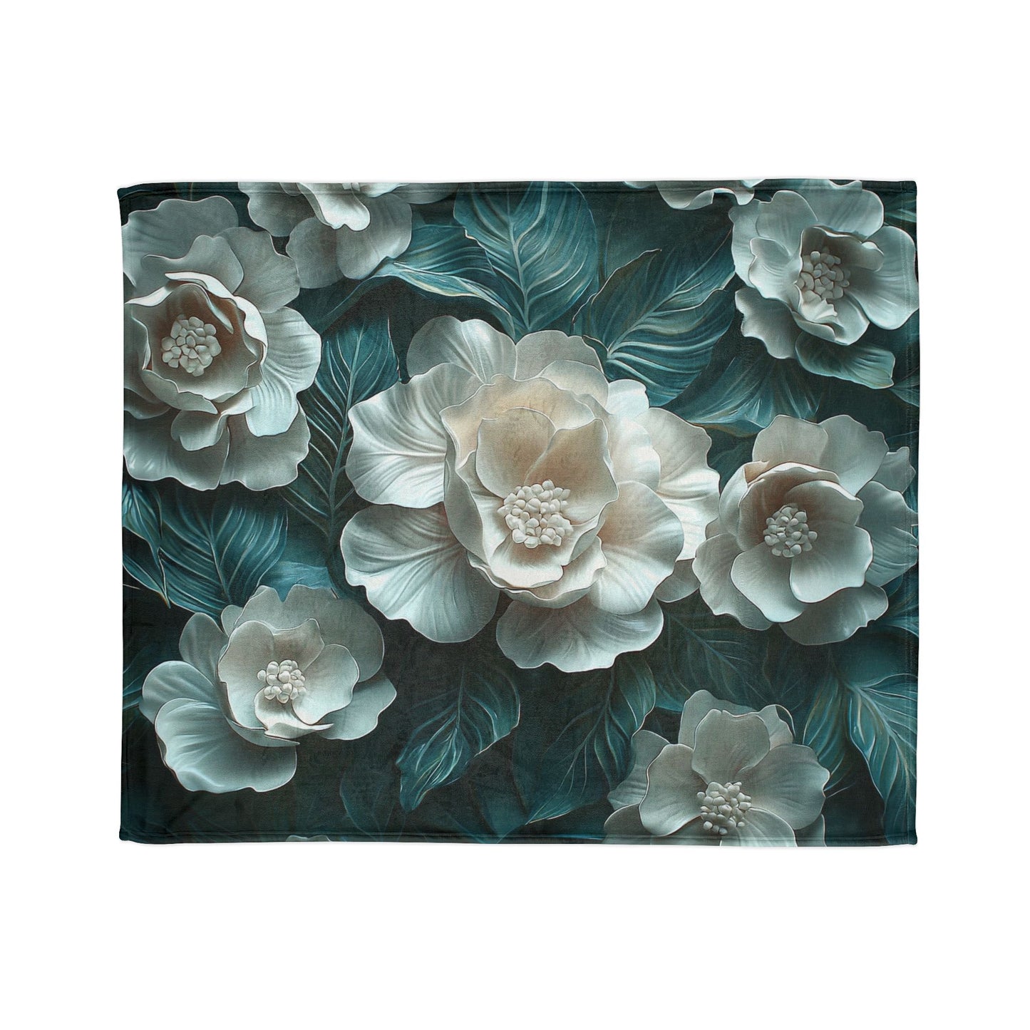 Elegant Floral Soft Polyester Blanket - Cosy Decor for Home and Gifts UK