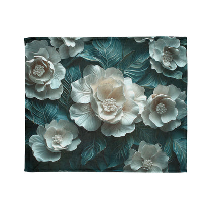 Elegant Floral Soft Polyester Blanket - Cosy Decor for Home and Gifts UK