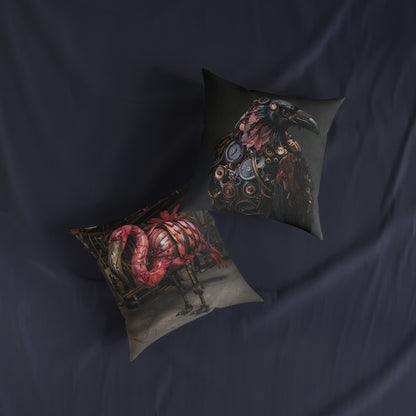 Steampunk Birds - Square Pillow - UK