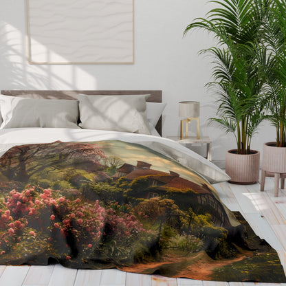 English Springtime 2 Arctic Fleece Blanket - UK, USA