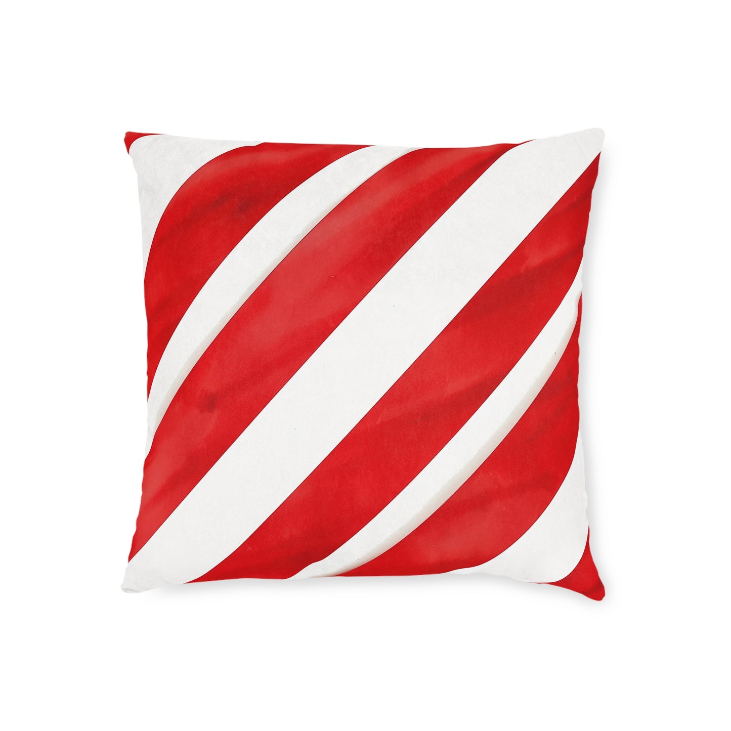 Strawberries and Cream Stripes - Square Pillow - UK