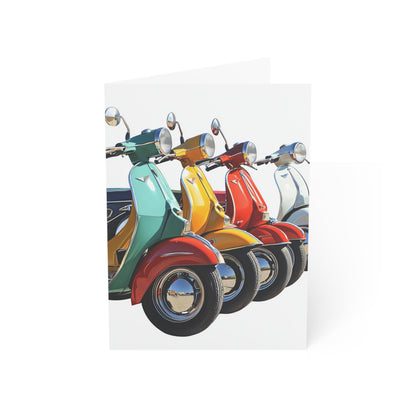 Vibrant Scooters Greeting Cards - Set of 1, 10, 30, or 50pcs for All Occasions - USA