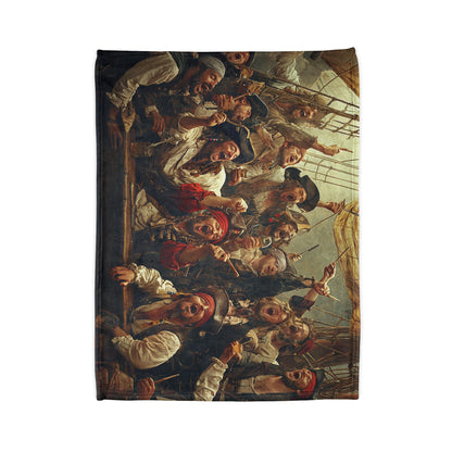 Pirate Party Soft Polyester Blanket - Cozy Throw for Nautical Enthusiasts UK