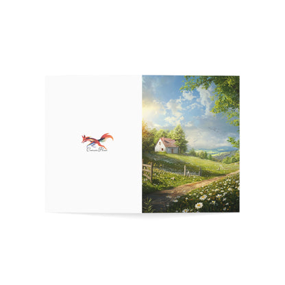 Pretty English Countryside Greeting Cards - Set of 1, 10, 30, or 50pcs for All Occasions - USA