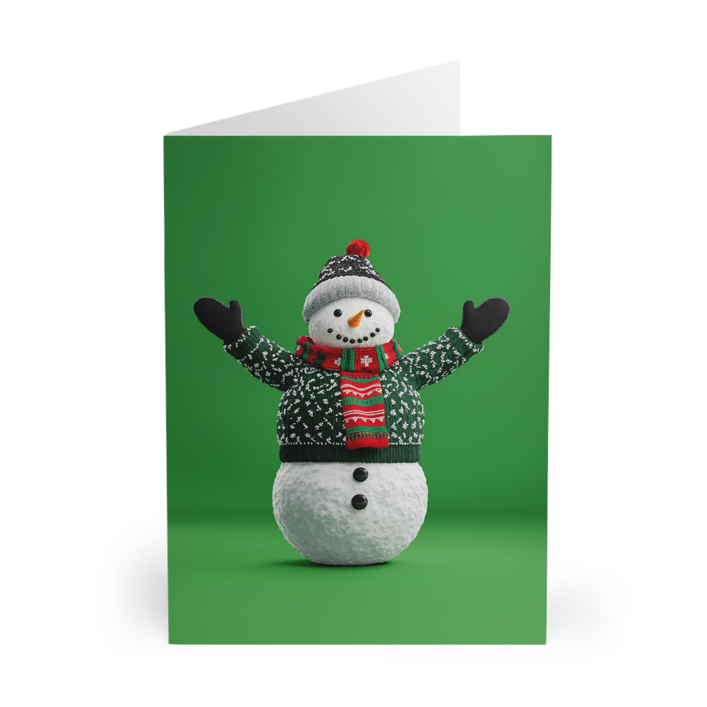 A Merry Christmas Snowman - Blank Card (5 Pack) UK