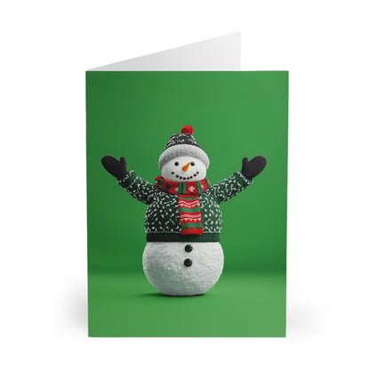 A Merry Christmas Snowman - Blank Card (5 Pack) UK