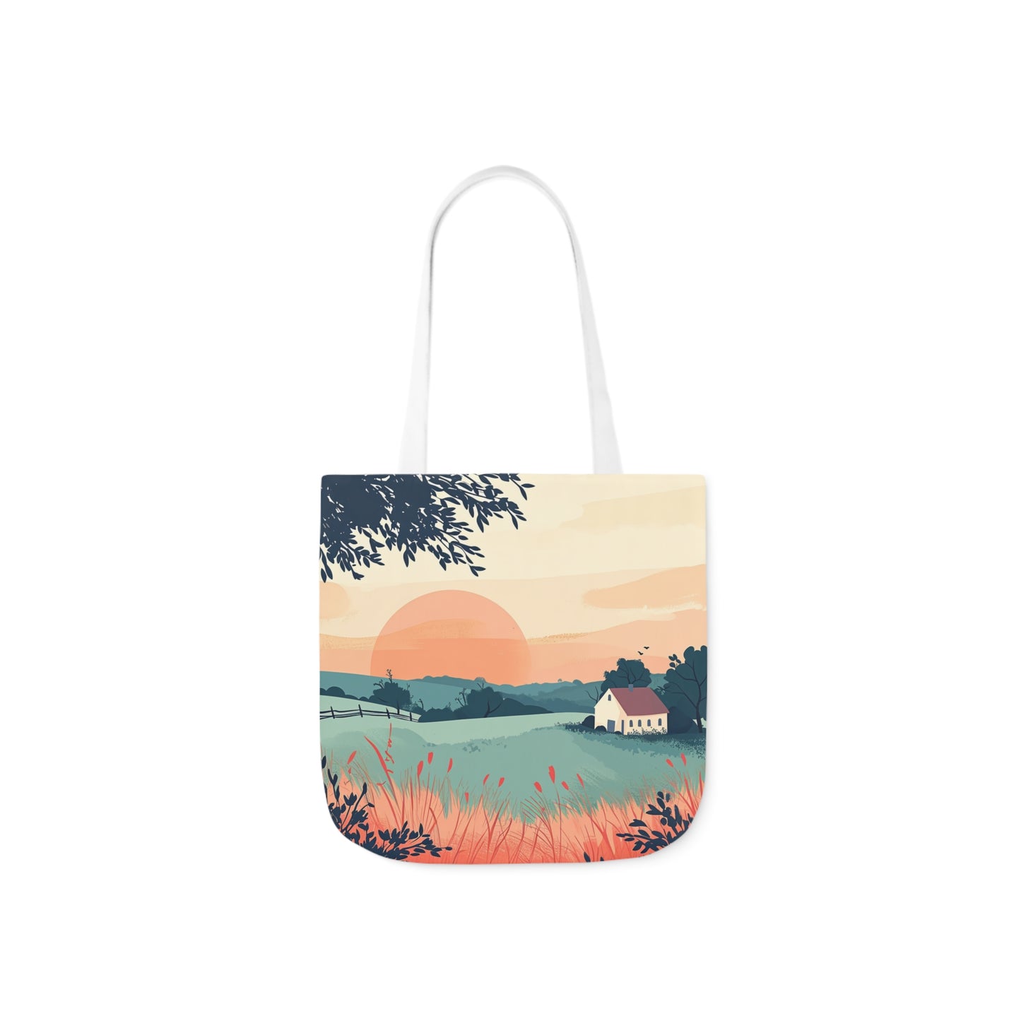 Sunrise In The Countryside #2 - Polyester Canvas Tote Bag (AOP)