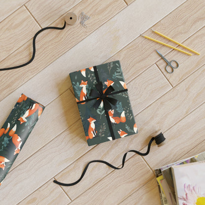 Fox Gift Wrapping Paper Rolls, 1pc