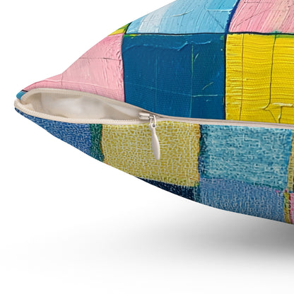 Patchwork 1 - Spun Polyester Square Pillow - USA
