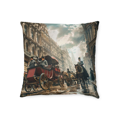 London Then and Now - Square Pillow - UK