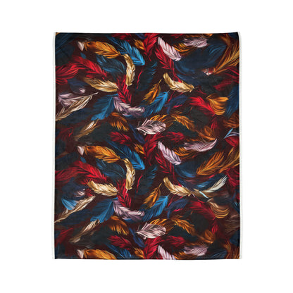 Chinoiseries Feathers - Soft Polyester Blanket