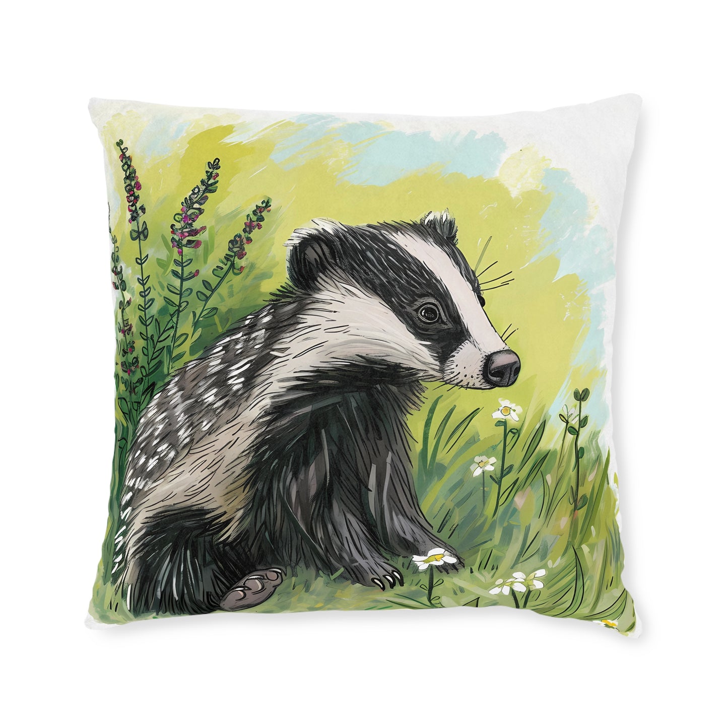 Badger 1 - Square Pillow - UK