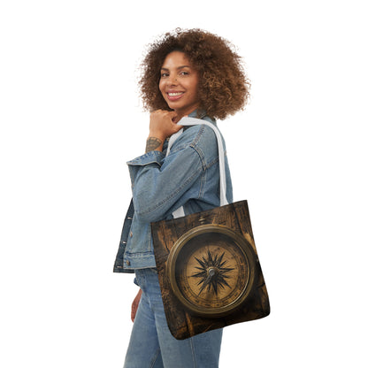 Compass - Polyester Canvas Tote Bag (AOP)