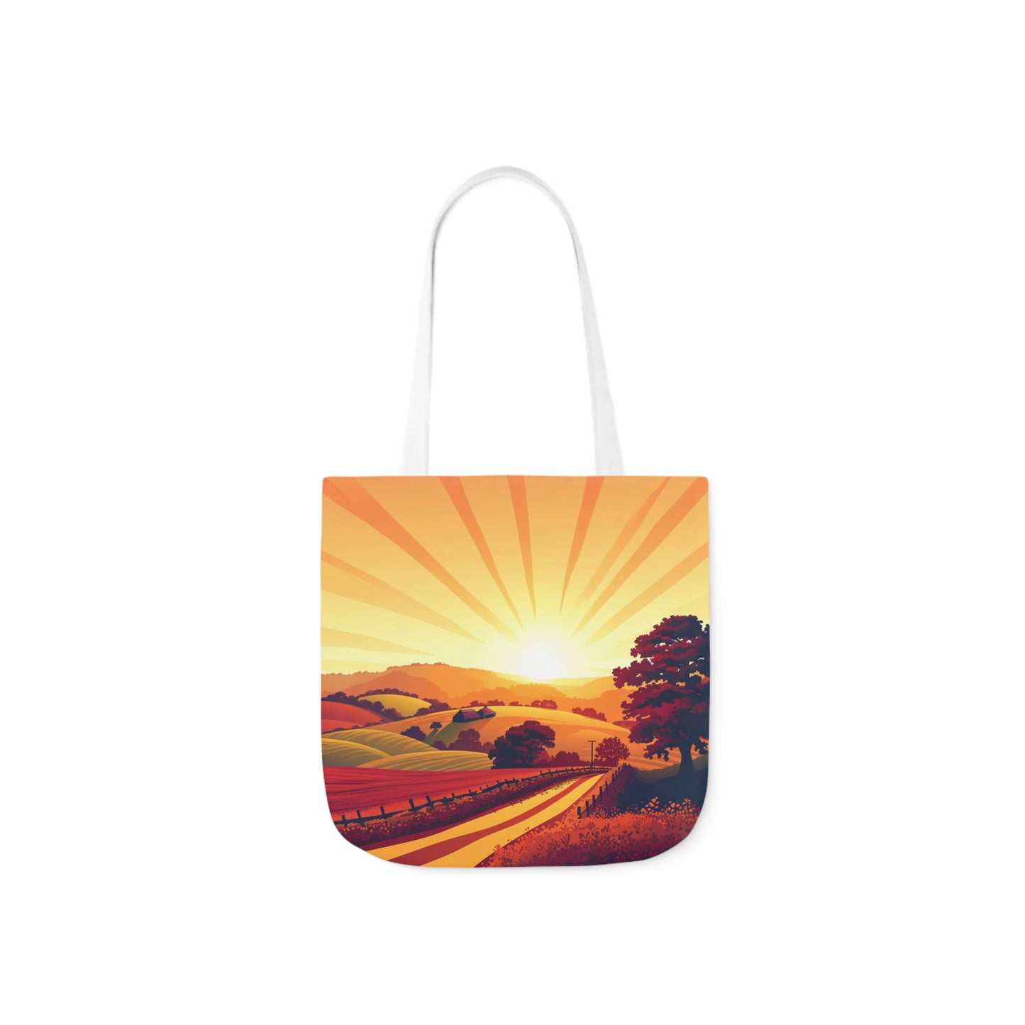 Sunset In The Countryside #1 - Polyester Canvas Tote Bag (AOP)