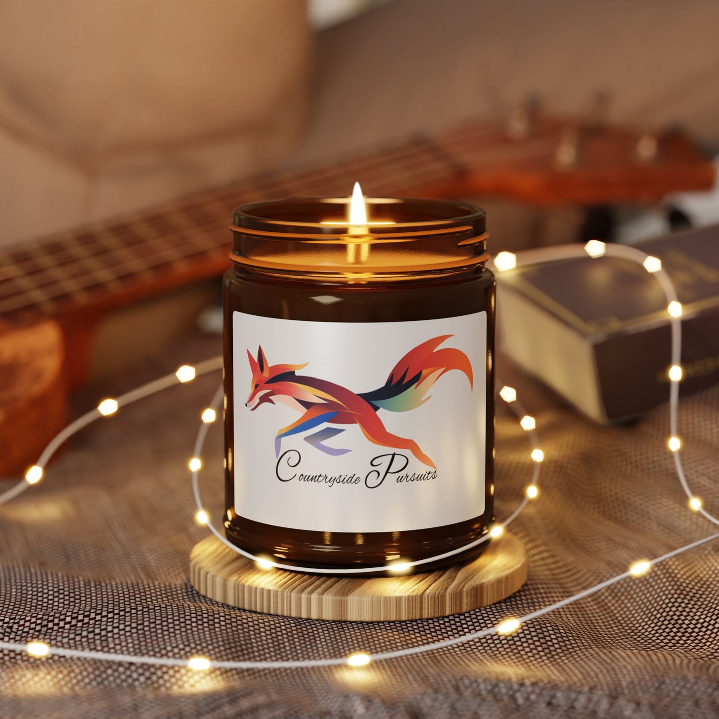 Artistic Scented Soy Candle - Multi-Size Amber Jar | Perfect Gift for Nature Lovers & Cosy Atmosphere - USA