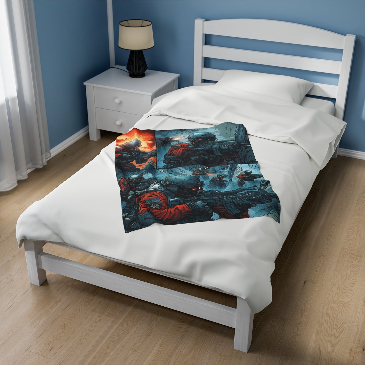 Special Forces Comic Cover 6 - Velveteen Plush Blanket USA