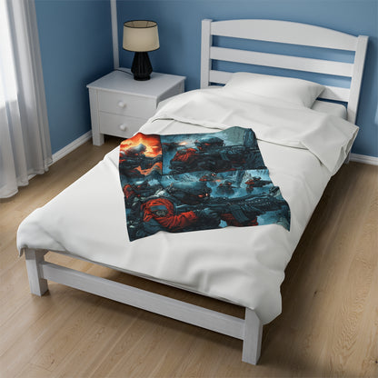 Special Forces Comic Cover 6 - Velveteen Plush Blanket USA