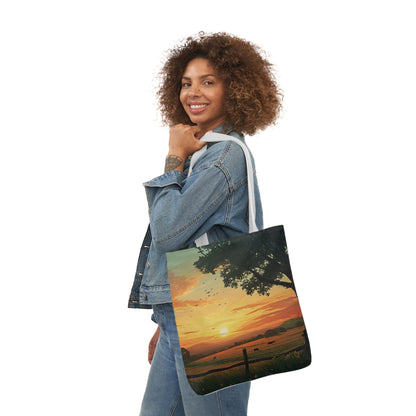 Sunset In The Countryside #2 - Polyester Canvas Tote Bag (AOP)