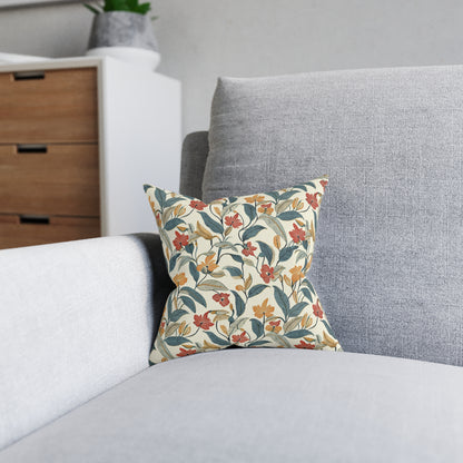 Botanical Floral Square Pillow - Cosy Home Decor - UK