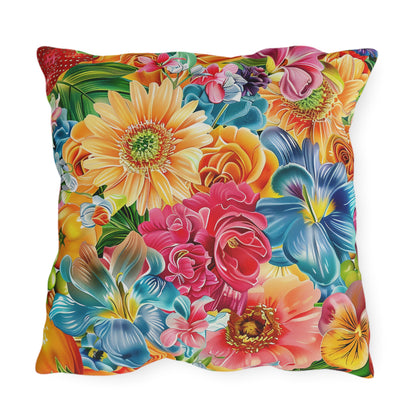 Summer Flowers - Outdoor Pillows - USA