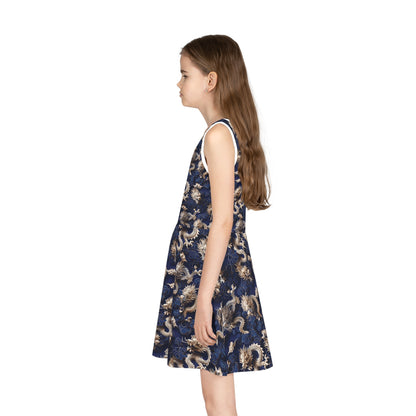 Blue Mandarin - Girls' Sleeveless Sundress - China Only