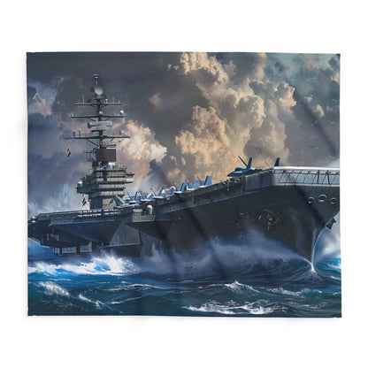 Aircraft Carrier 2 Arctic Fleece Blanket - USA