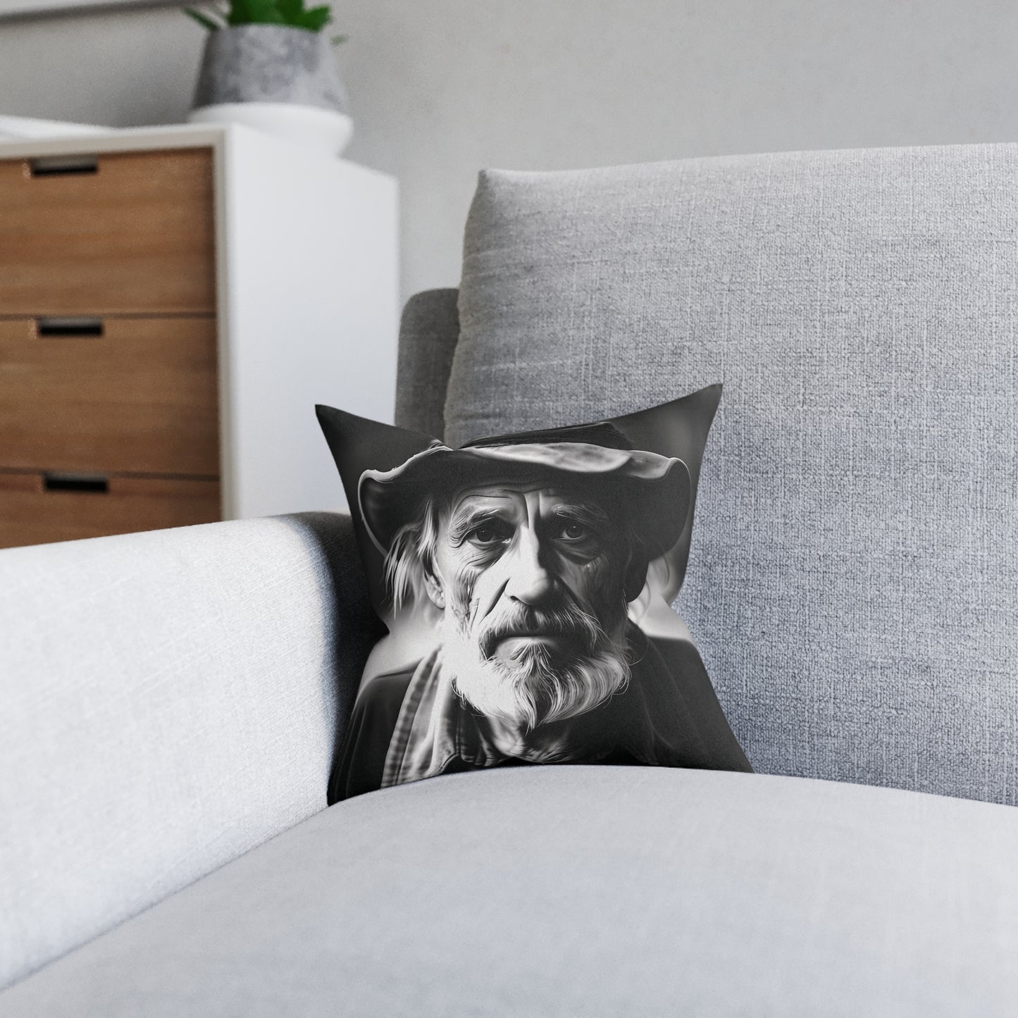 Old Man - Square Pillow - UK