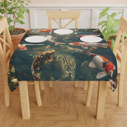 Koi Pond Tablecloth - Serene Decorative Cover for Dining & Events UK